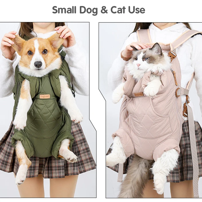 Hands-Free Pet Backpack Carrier for Small Dogs & Cats — Winter Travel Bag - Image 5