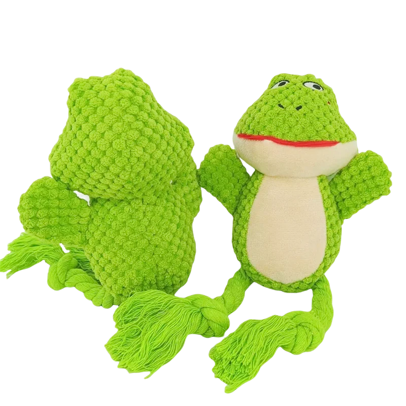 Plush Animal Rope Dog Toy — Squeaky Chew & Tug Toy - Image 5