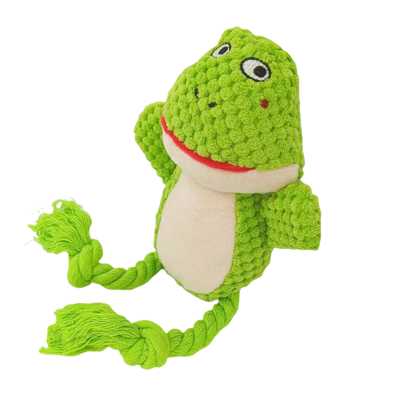 Plush Animal Rope Dog Toy — Squeaky Chew & Tug Toy - Image 7