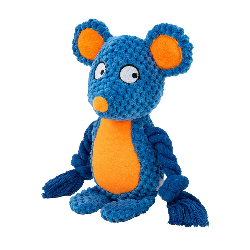 Plush Animal Rope Dog Toy — Squeaky Chew & Tug Toy - Image 15