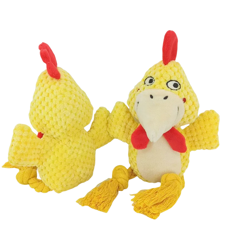 Plush Animal Rope Dog Toy — Squeaky Chew & Tug Toy - Image 4