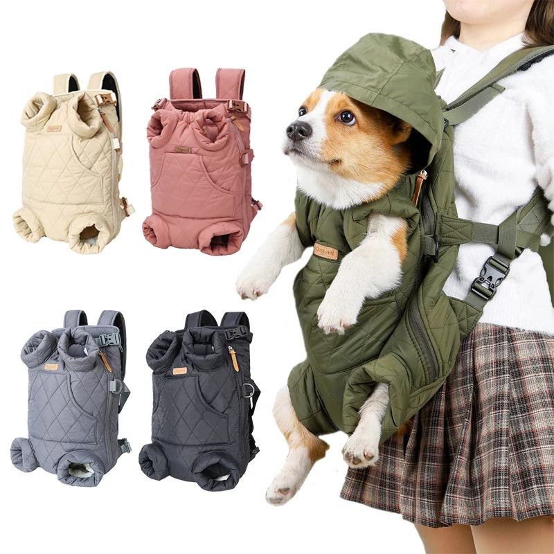 Hands-Free Pet Backpack Carrier for Small Dogs & Cats — Winter Travel Bag