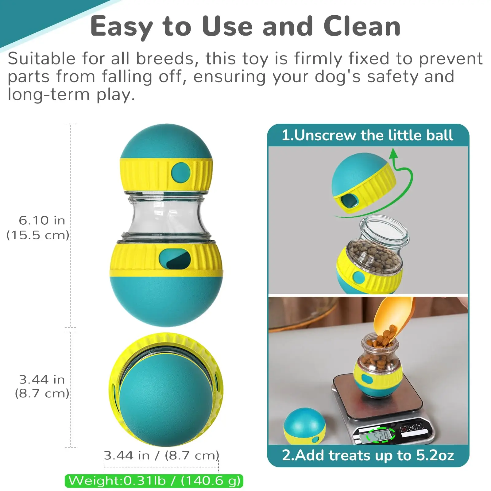 Slow Feeder Puzzle Ball — Interactive IQ Treat Toy for Dogs - Image 3