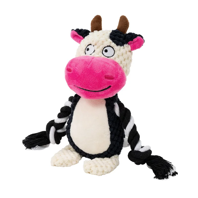 Plush Animal Rope Dog Toy — Squeaky Chew & Tug Toy - Image 17