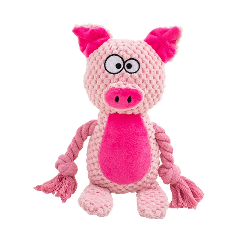 Plush Animal Rope Dog Toy — Squeaky Chew & Tug Toy - Image 19