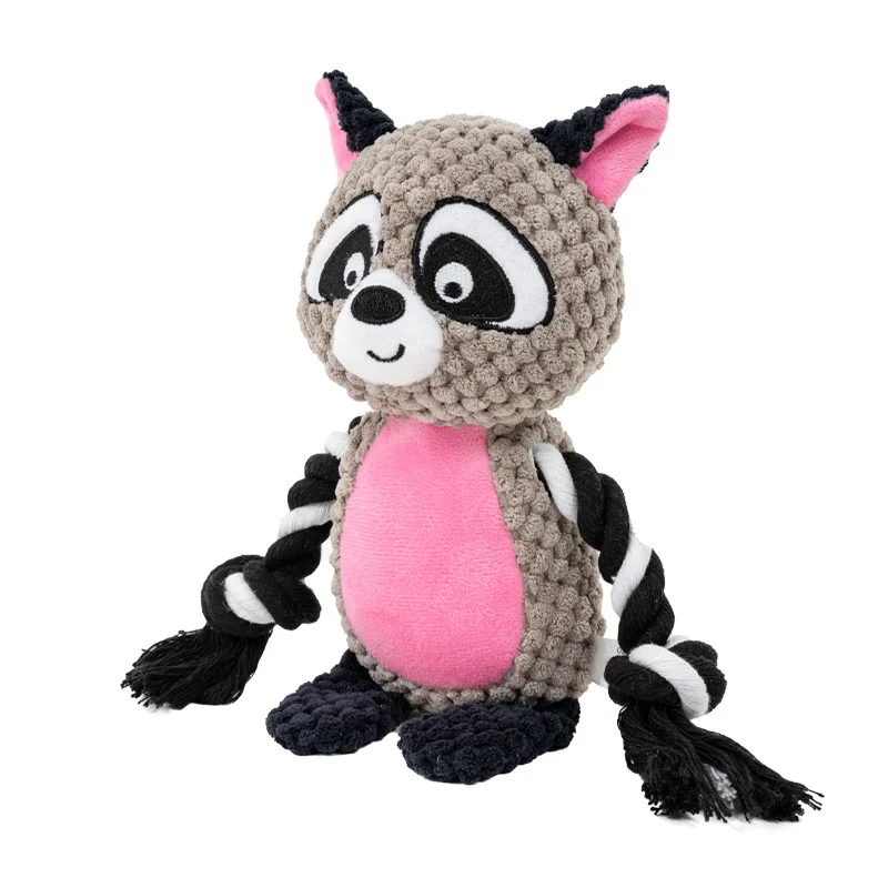 Plush Animal Rope Dog Toy — Squeaky Chew & Tug Toy - Image 21