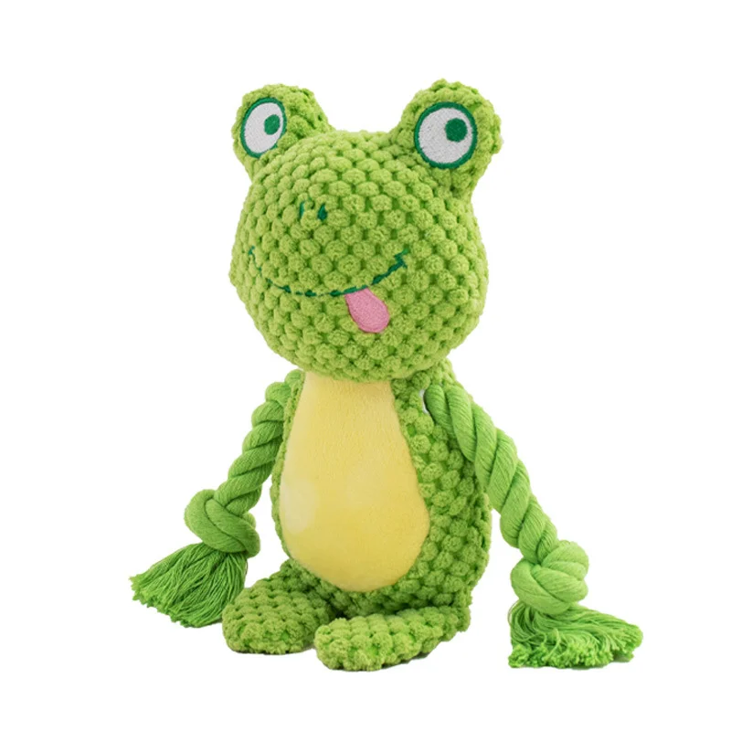 Plush Animal Rope Dog Toy — Squeaky Chew & Tug Toy - Image 11