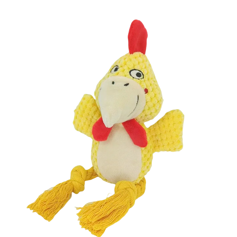Plush Animal Rope Dog Toy — Squeaky Chew & Tug Toy - Image 8