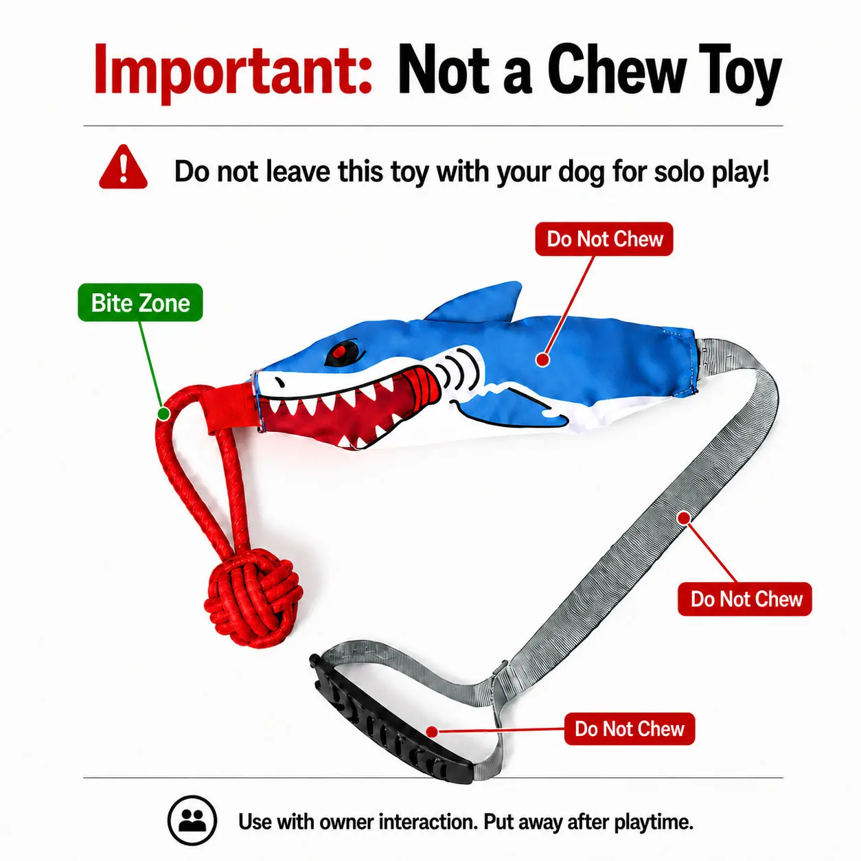 Kawiwi Squeaky Rope Tug Toy — Interactive Play - Image 2