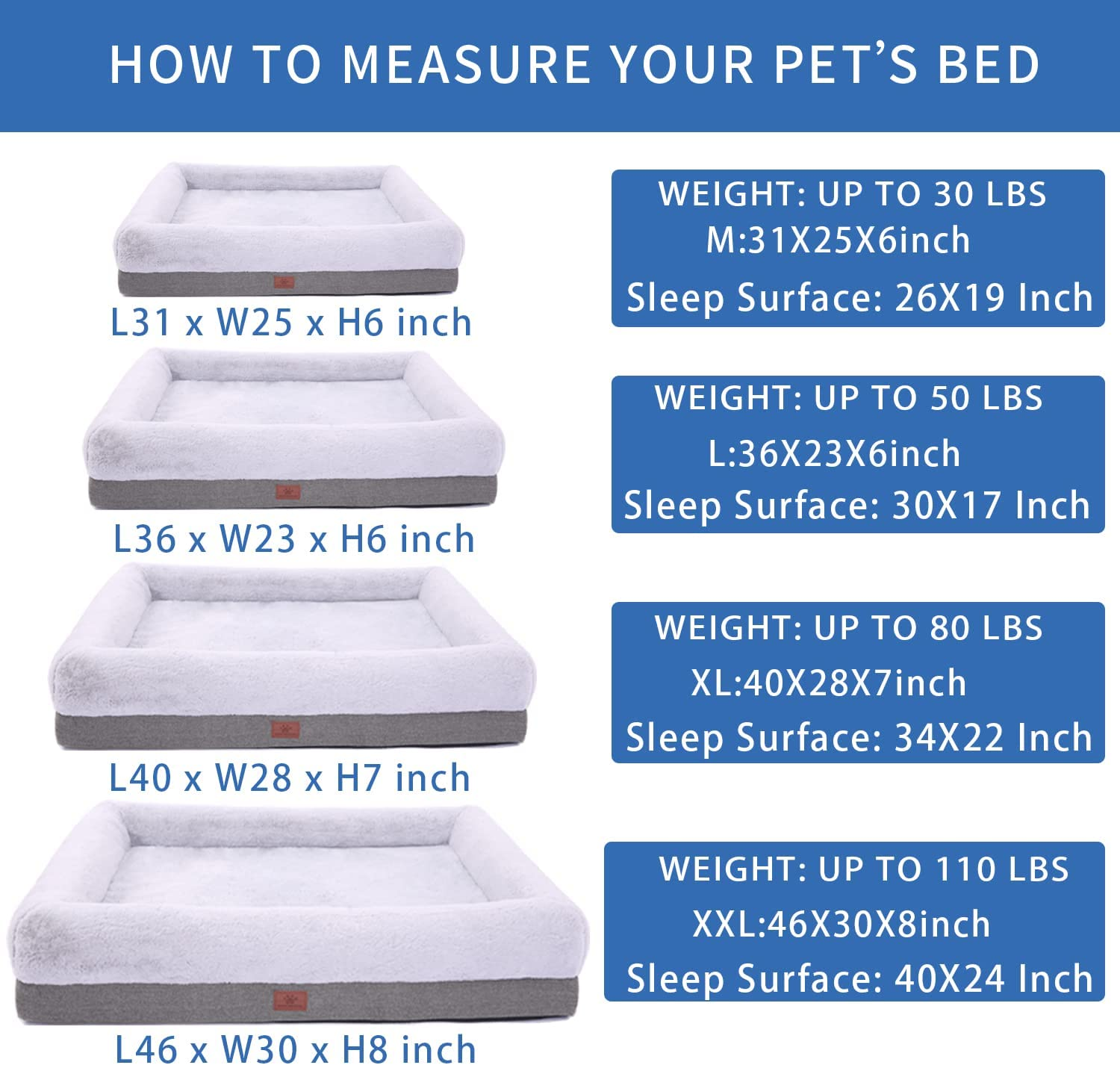 Orthopedic Dog Bed for Medium Dogs, Bolster Sides Dogs Sofa Bed with Removable Washable Cover & Non-Skid Bottom, Soft Pet Bed with Egg Foam Dog Couch for Sleeping, 31 X 25 Inch, Gray - Image 5