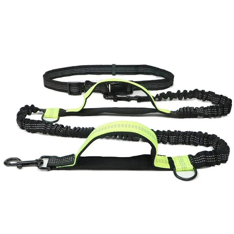 Pet Retractable Belt Leash for Running Reflective Retractable Hand Free Dog Leash with Adjustable Waist Rope for Outdoor Running