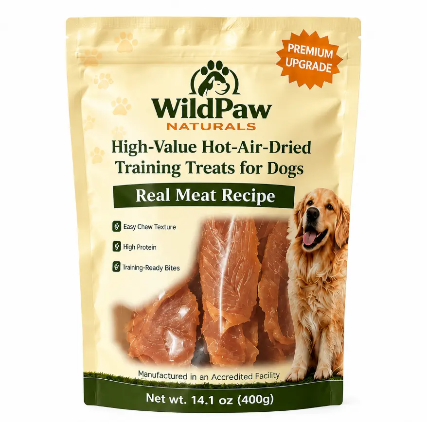 Wildpaw Natural Grain-Free Whole Cut Classic Jerky Dog Training Treats - 14.1Oz Real Chicken Breast, Easy Chew Meaty Texture, Resealable Bag, 12-Month Shelf Life, Dairy-Free Treat, Fuller Whole-Cut Look, All Ages Rewards - Image 2