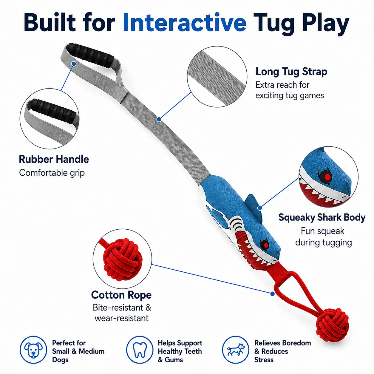 Kawiwi Squeaky Rope Tug Toy — Interactive Play - Image 5