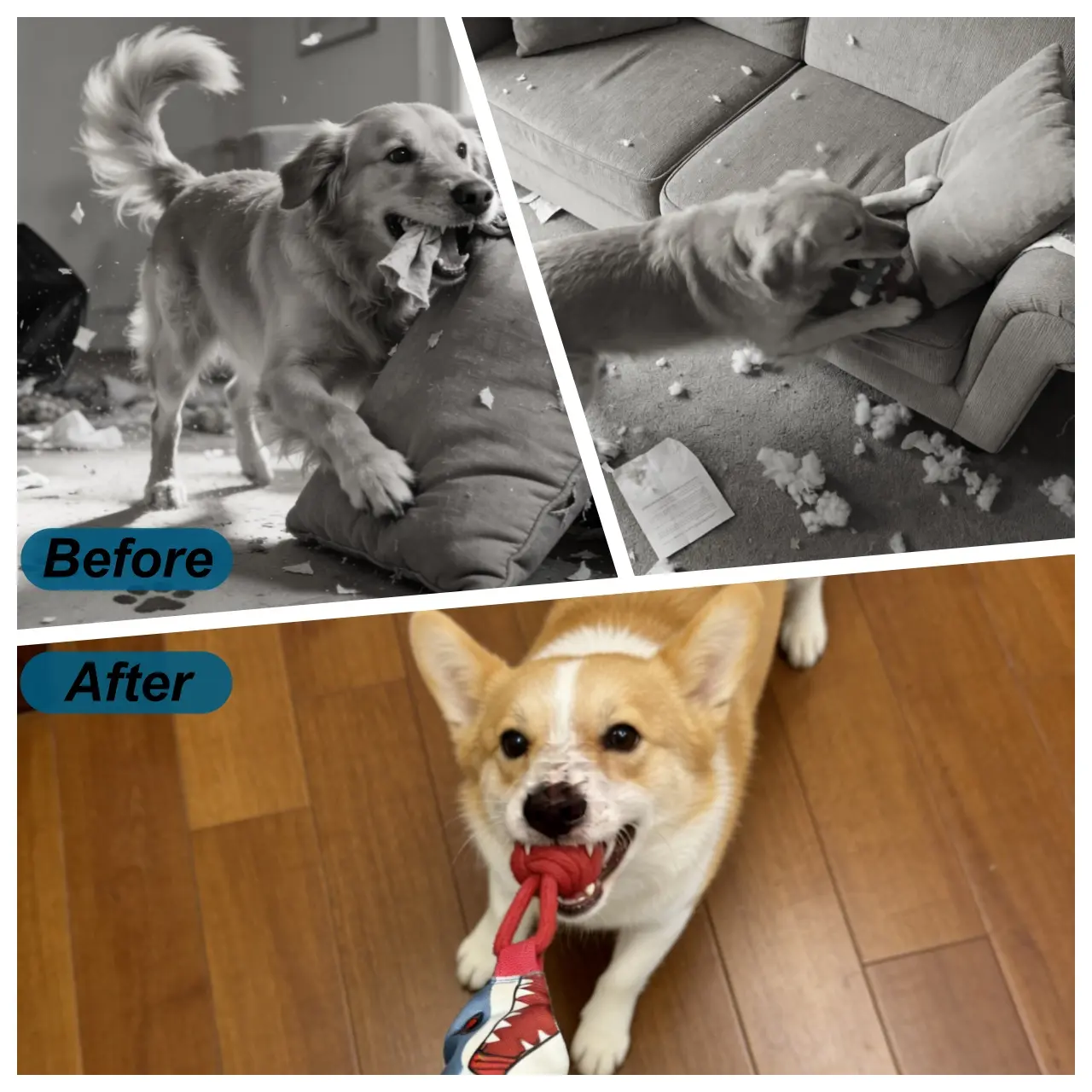 Kawiwi Squeaky Rope Tug Toy — Interactive Play - Image 4